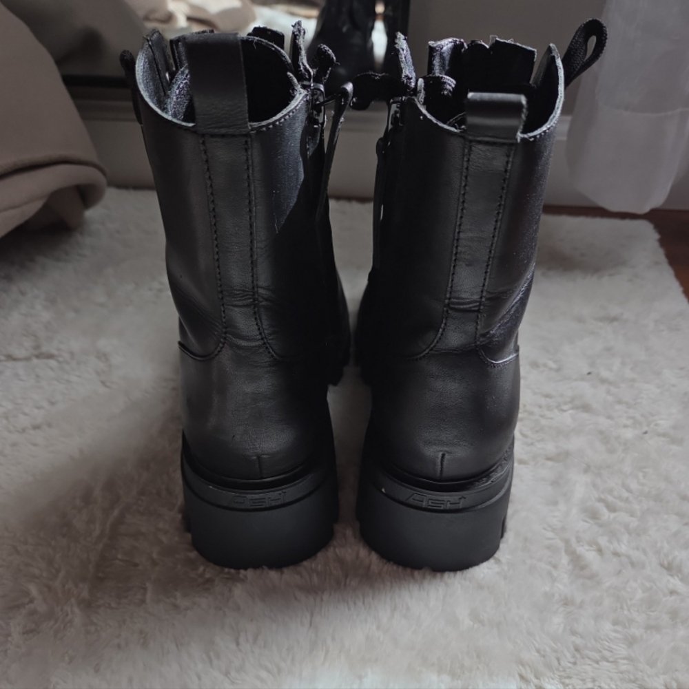 Ash Black Combat & Moto Boots - Picture 6 of 7